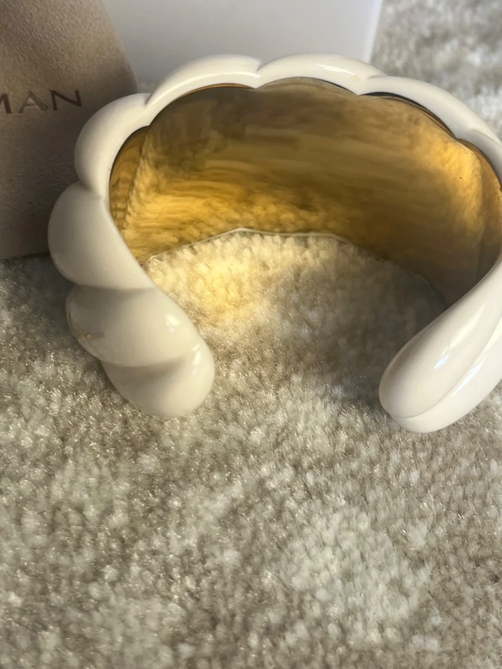 David Yurman Sculpted Cable Resin Bracelet Cuff -  Ivory-colored - Picture 7 of 16